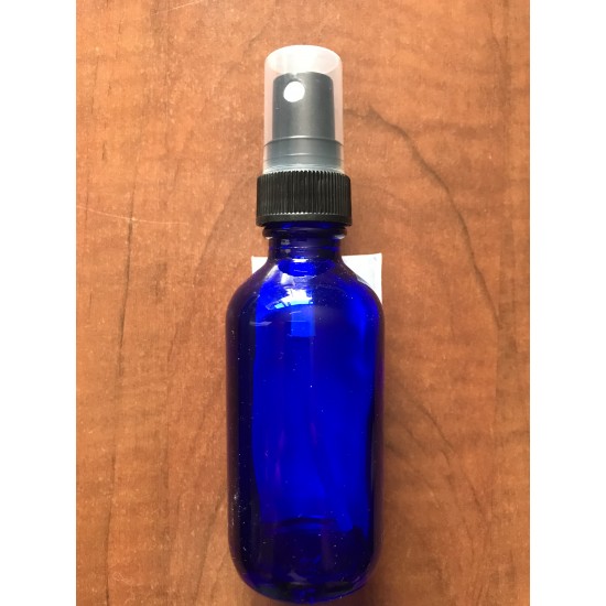 Glass bottle 60 ml cobalt with spray